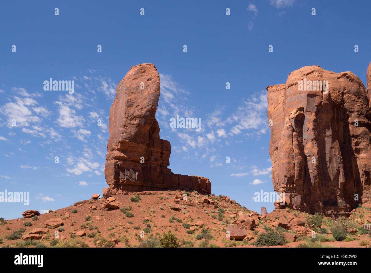 Der Daumen Felsformation, Monument Valley Stockfoto