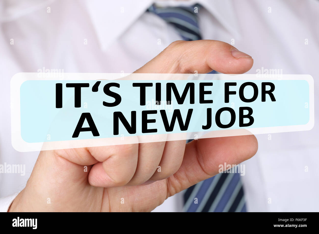 Unternehmer-Business-Konzept mit der Zeit für einen neuen Job arbeiten Karriere Einstellung Arbeitsplätze, Rekrutierung Mitarbeiter Karriere Stockfoto