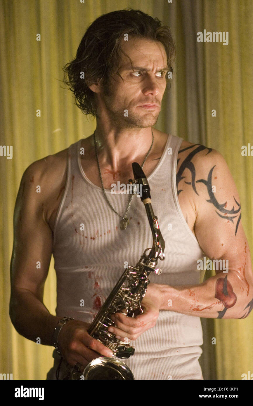 11. Januar 2007; Los Angeles, Kalifornien, USA; Erscheinungsdatum: 23. Februar 2007. Regie: Joel Schumacher. STUDIO: Firma Filme/New Line Cinema. PLOT: Ein Mann (Carrey) wird ein Buch, das scheint beruhen auf seinem Leben, sondern endet mit einem Mord, die noch nicht im wirklichen Leben passieren besessen. Im Bild: Schauspieler JIM CARREY als Walter Sparrow (Fingerling). Obligatorische Credit: Foto von Christine Verlust/New Line Cinema. (c) Copyright 2007 von New Line Cinema Stockfoto