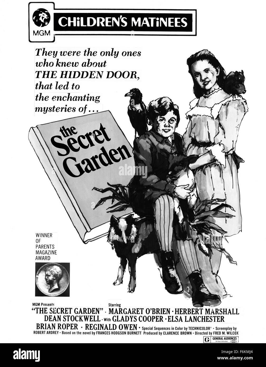 14. Januar 2007; Hollywood, Kalifornien, USA; Erscheinungsdatum: 30. April 1949. Regie: Fred M. Wilcox. STUDIO: MGM. PLOT: Als Cholera die Eltern von Mary Lennox nimmt, wird sie aus Indien nach England, um mit ihrem Onkel Craven Leben ausgeliefert. Archibald Craven Haus ist dunkel, zugig, mit über 100 Zimmern am Rande von den Mauren gebaut. Maria findet, dass ihr Onkel nicht wünscht, sie zu sehen, die ist schön mit Maria, wie sie selbst verwöhnt und unhöflich ist. Bei einem Spaziergang die Gärten am nächsten Tag, bemerkt Mary, daß es einen Bereich im Garten gibt, umgeben von einer hohen Steinmauer und keine Tür. Dickon, Bruder des Hausmädchen, Stockfoto