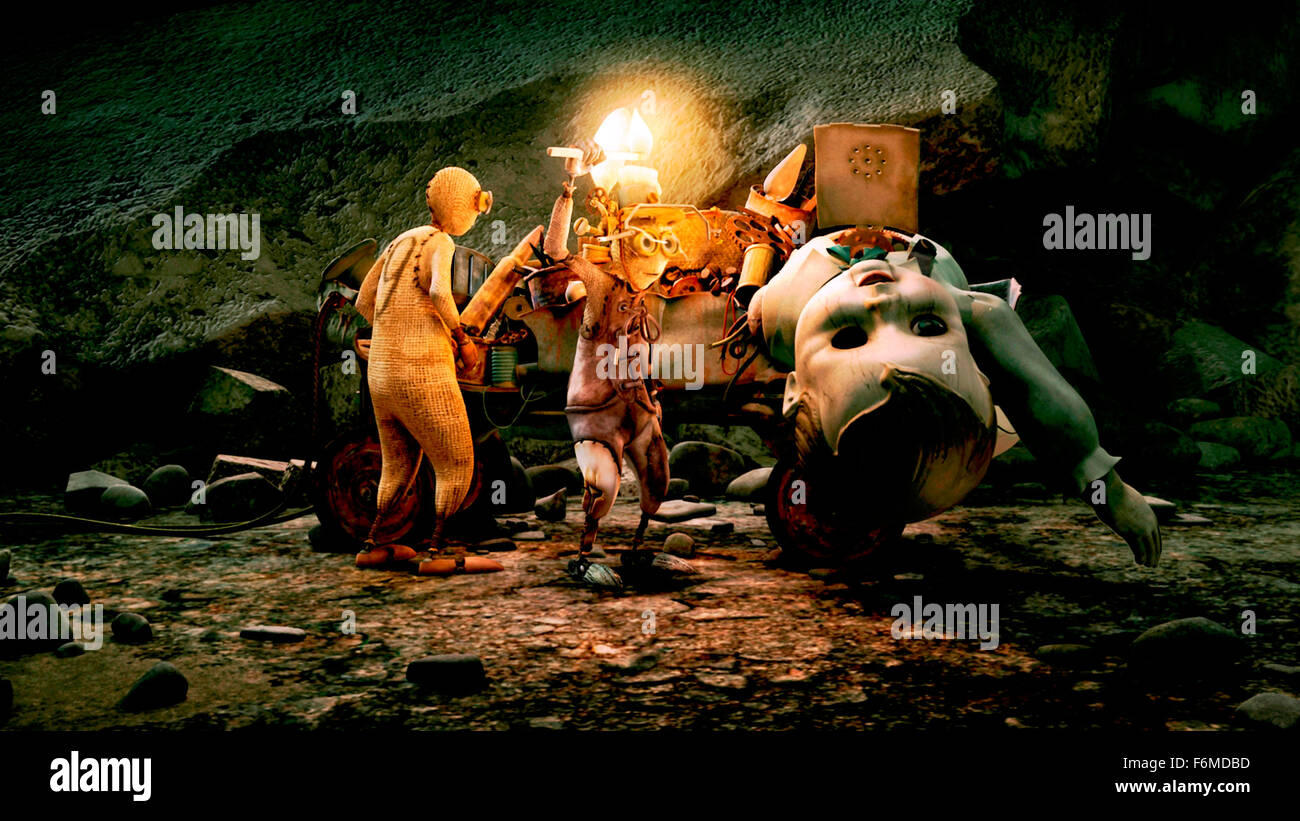 Veröffentlichungsdatum: 9. September 2009. FILMTITEL: 9. STUDIO: Features zu konzentrieren. PLOT: Als 9 zuerst zum Leben erwacht, findet er sich in einer Post-apokalyptischen Welt, wo alle Menschen sind verschwunden, und es ist nur, durch Zufall entdeckt, daß er eine kleine Gemeinschaft von anderen wie ihm Zuflucht von furchterregenden Maschinen, die die Erde zu deren Aussterben zu durchstreifen. Trotz des Seins der Neuling der Gruppe, überzeugt die anderen 9, verstecken sie nicht gut tun wird. Sie müssen die Offensive ergreifen, wenn sie überleben, und sie herausfinden müssen, warum die Maschinen in erster Linie vernichten wollen. Wie kommen sie schnell zu Stockfoto