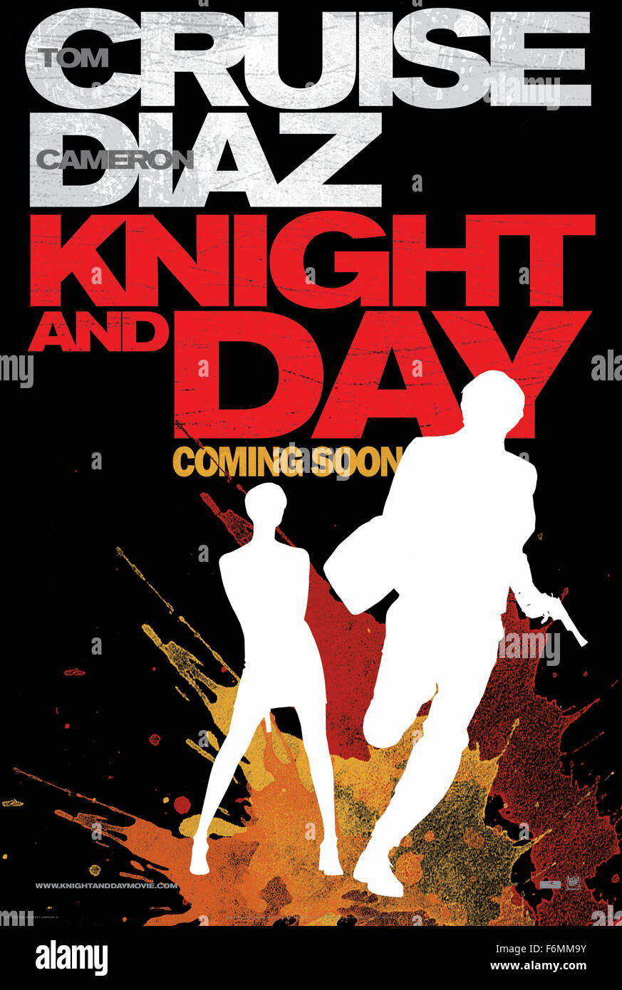 Datum der Freigabe: 25. Juni 2010. FILMTITEL: Knight and Day. STUDIO: Neue Regency Pictures. PLOT: Eine Action-Komödie auf wenigen flüchtigen (Cruise und Diaz) auf eine glamouröse und manchmal tödlichen Abenteuer wo nichts und niemand D selbst D sogar zentriert sind, was sie scheinen. Inmitten von wechselnden Allianzen und unerwarteten Verrat, Rennen sie rund um den Globus mit ihr Überleben letztlich Scharnier auf der Schlacht von Wahrheit vs. Vertrauen. IM BILD:. Stockfoto