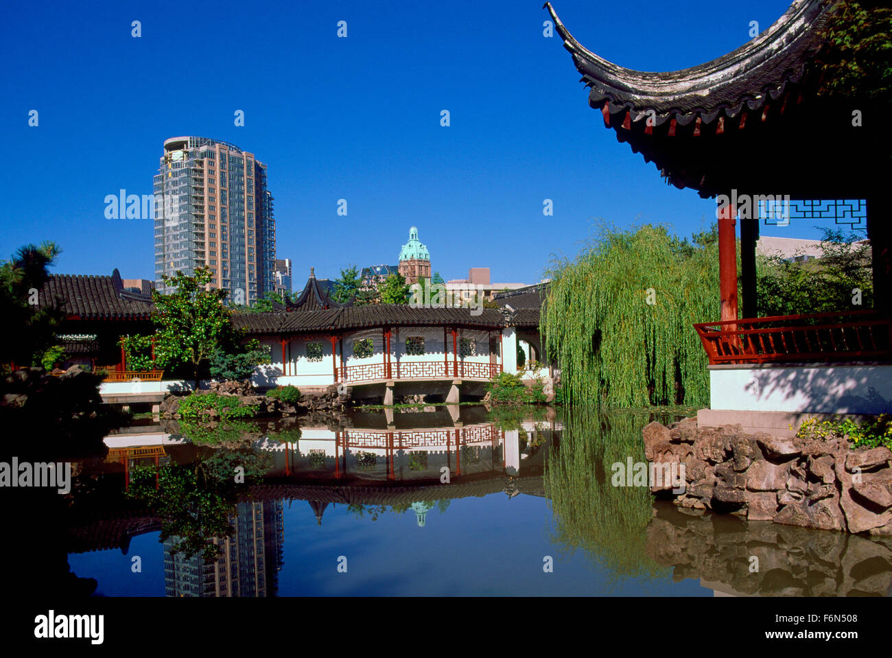 Dr. Sun Yat-Sen Classical Chinese Garden in Chinatown, Vancouver, BC, Britisch-Kolumbien, Kanada Stockfoto