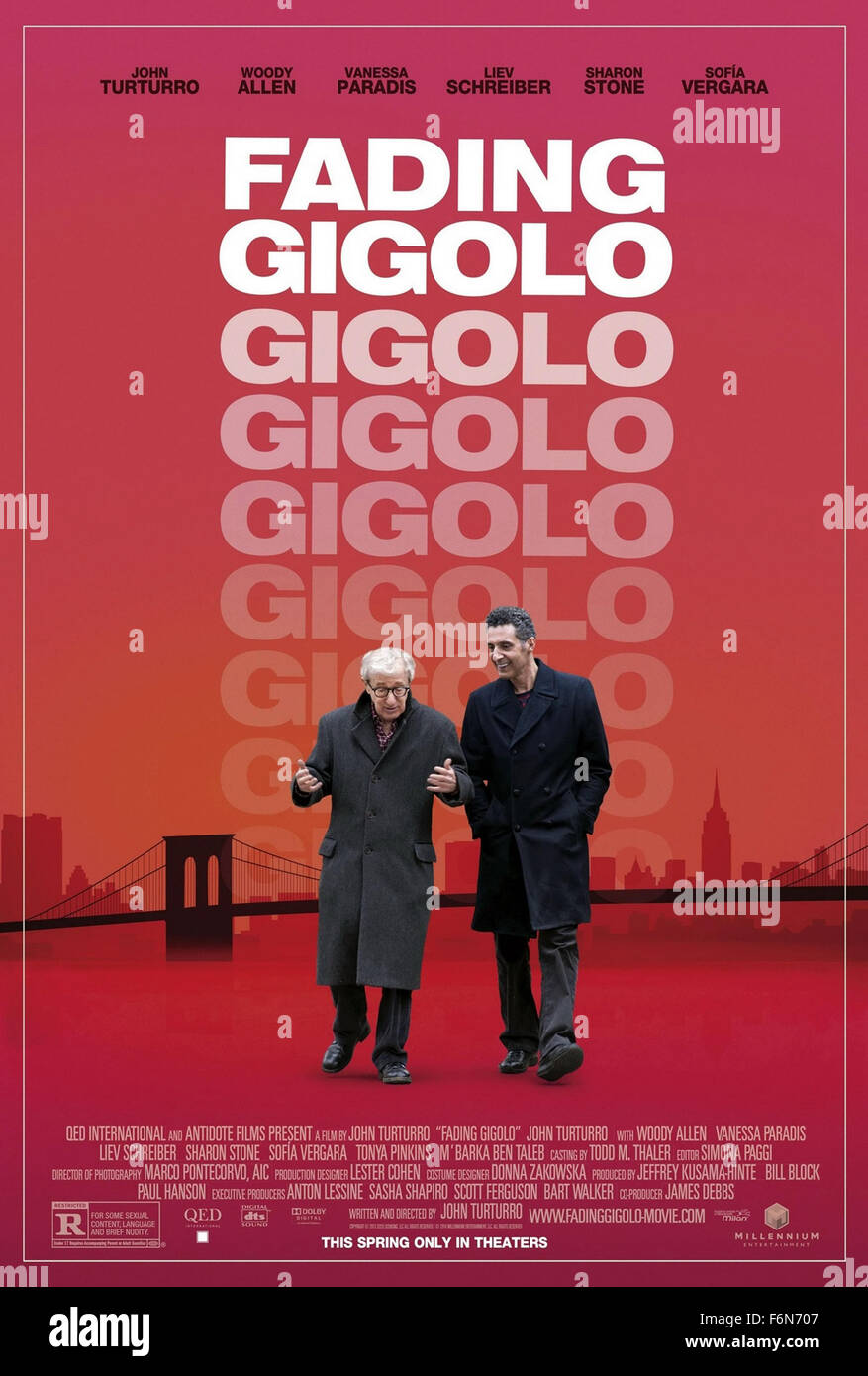 11. März 2014 - Hollywood, USA - FADING GIGOLO (POSTER (2013)... WOODY ALLEN... JOHN TURTURRO... JOHN TURTURRO (DIR)... Bildnachweis: Moviestore Sammlung/Angesicht zu Angesicht... -Redaktionellen Gebrauch bestimmt (Bild Kredit: C Gesicht zu Gesicht/Unterhaltung Bilder) Stockfoto