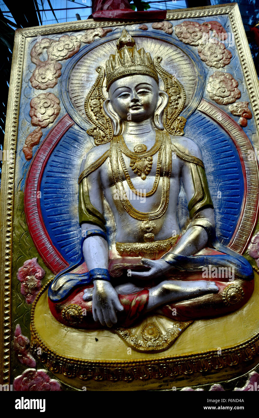 Skulptur des Buddha, Indien, Asien Stockfoto