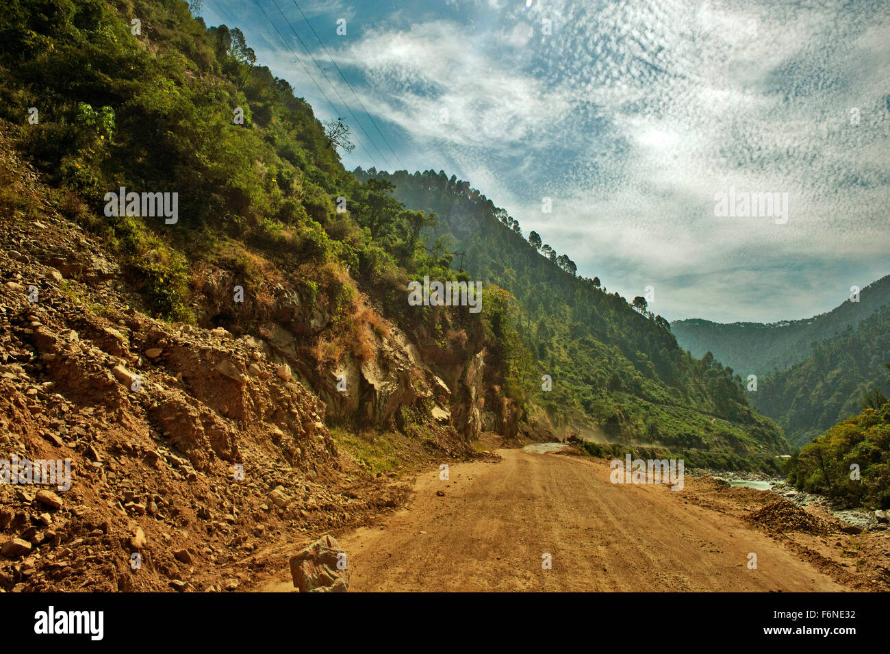 Gaurikund, Pipalkoti Straße, Uttaranchal, Indien, Asien Stockfoto