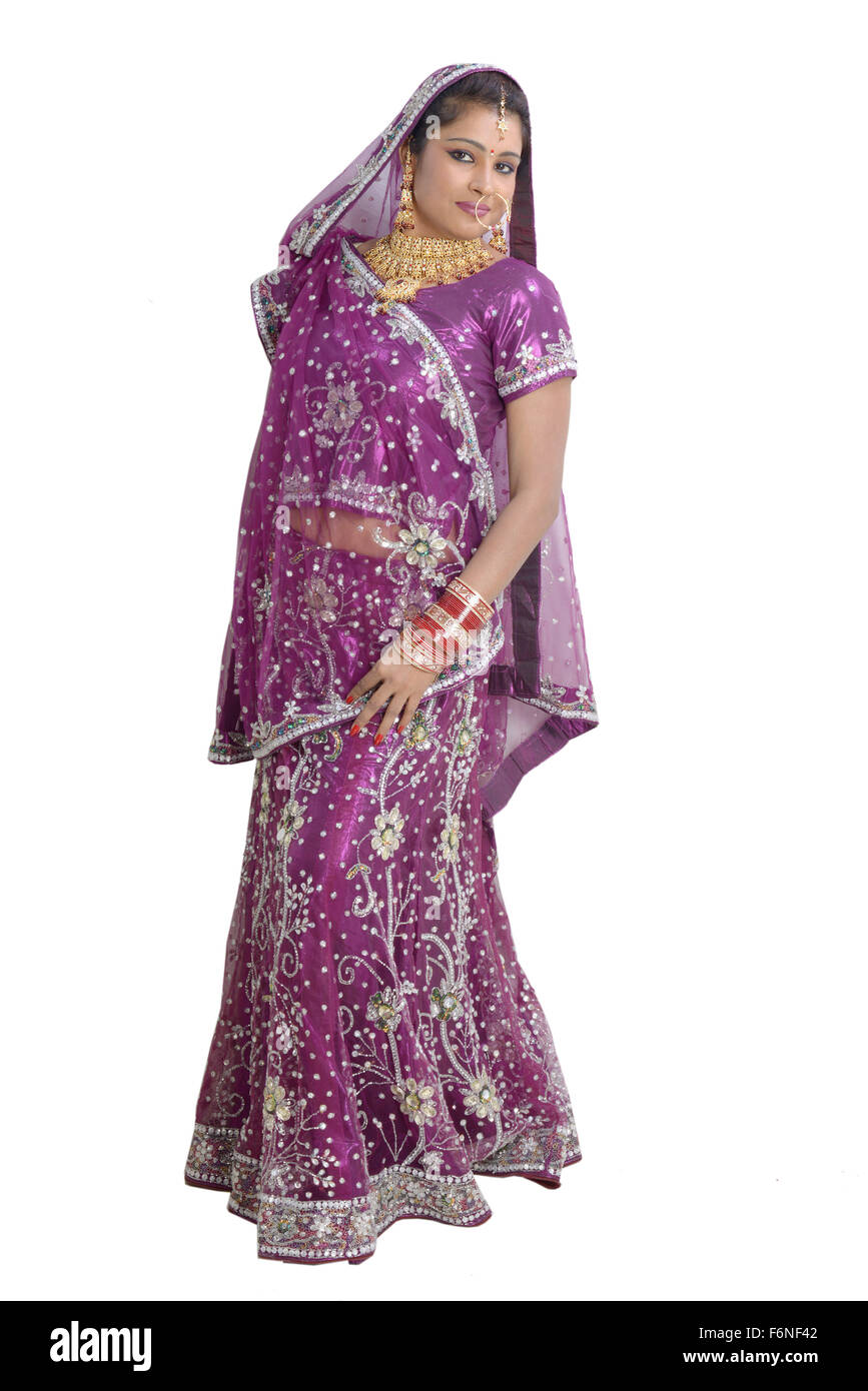 Indische Braut, Jodhpur, Rajasthan, Indien, Asien, HERR#786 Stockfoto