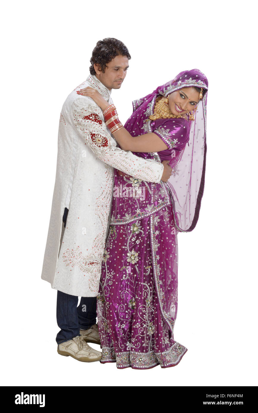 Indische Braut Bräutigam, Jodhpur, Rajasthan, Indien, Asien, HERR#786 Stockfoto