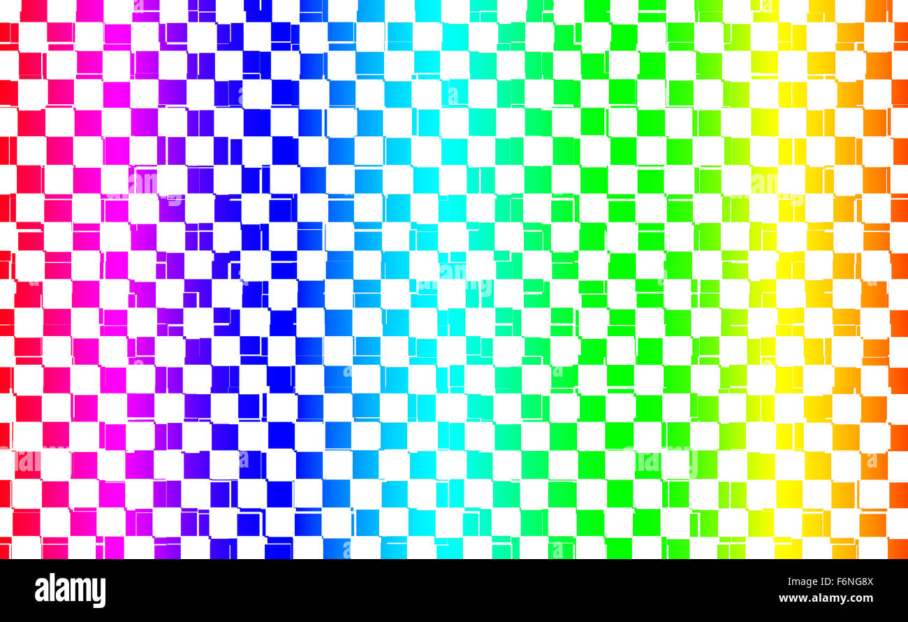 Abstrakte Quadrat farbige Pixel mit Regenbogenfarben Stockfoto