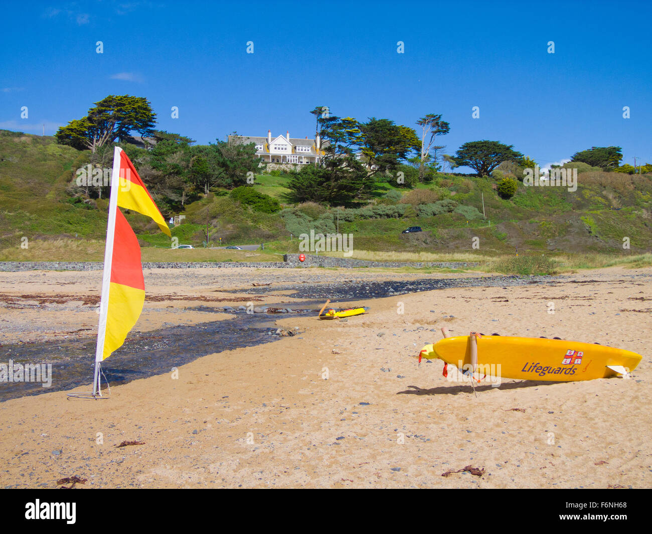 Poldhu Bucht, Halbinsel Lizard, Cornwall, England, Vereinigtes Königreich im Sommer Stockfoto