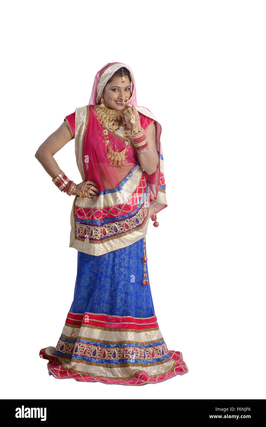 Indische Braut, Jodhpur, Rajasthan, Indien, Asien, HERR#786 Stockfoto