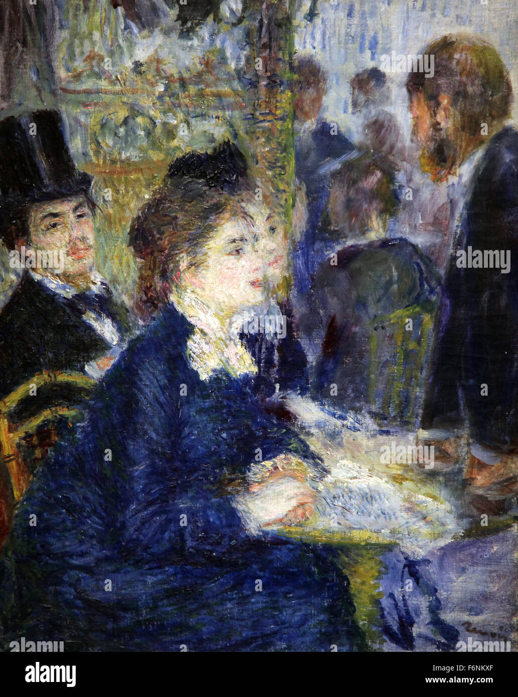 Im Café 1877 von Auguste Renoir.Pariser Leben am Fin de siècle Stockfoto