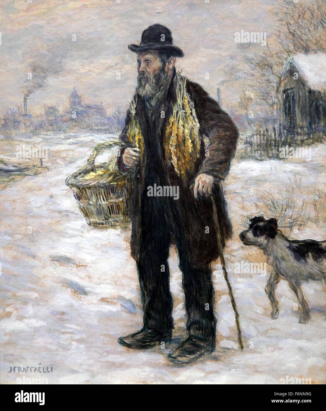 Der Hausierer 1890 von Jean Francois Rafaelli der französische Realist Maler, Bildhauer und Grafiker . Stockfoto