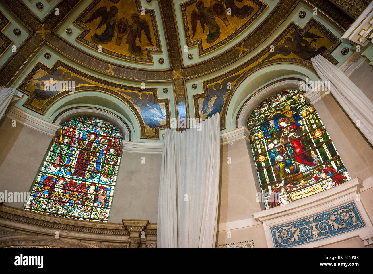 Ein Marylebone, ehemals Holy Trinity Church, Marylebone 1828 gebaut und entworfen von Sir John Soane in London, Vereinigtes Königreich Stockfoto