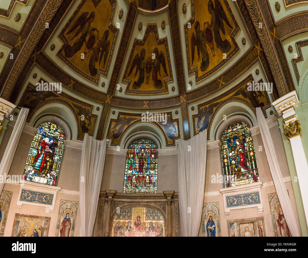 Ein Marylebone, ehemals Holy Trinity Church, Marylebone 1828 gebaut und entworfen von Sir John Soane in London, Vereinigtes Königreich Stockfoto