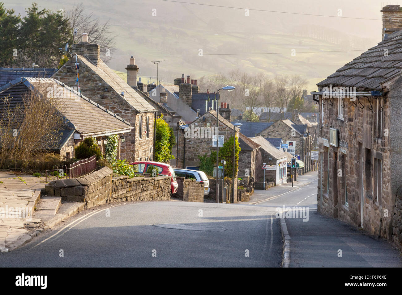 Der Peak District Village, Hathersage, Derbyshire, England, Großbritannien Stockfoto