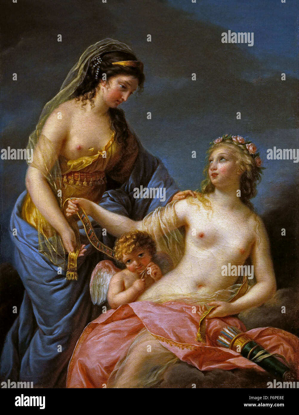 Venus Présentant sa Ceinture À Junon - Gürtel-Venus präsentiert sie nach Juno Marie Élisabeth Louise Vigée Le Brun 1755 –1842 Französisch Paris (Rokoko klassizistischen Maler) Stockfoto