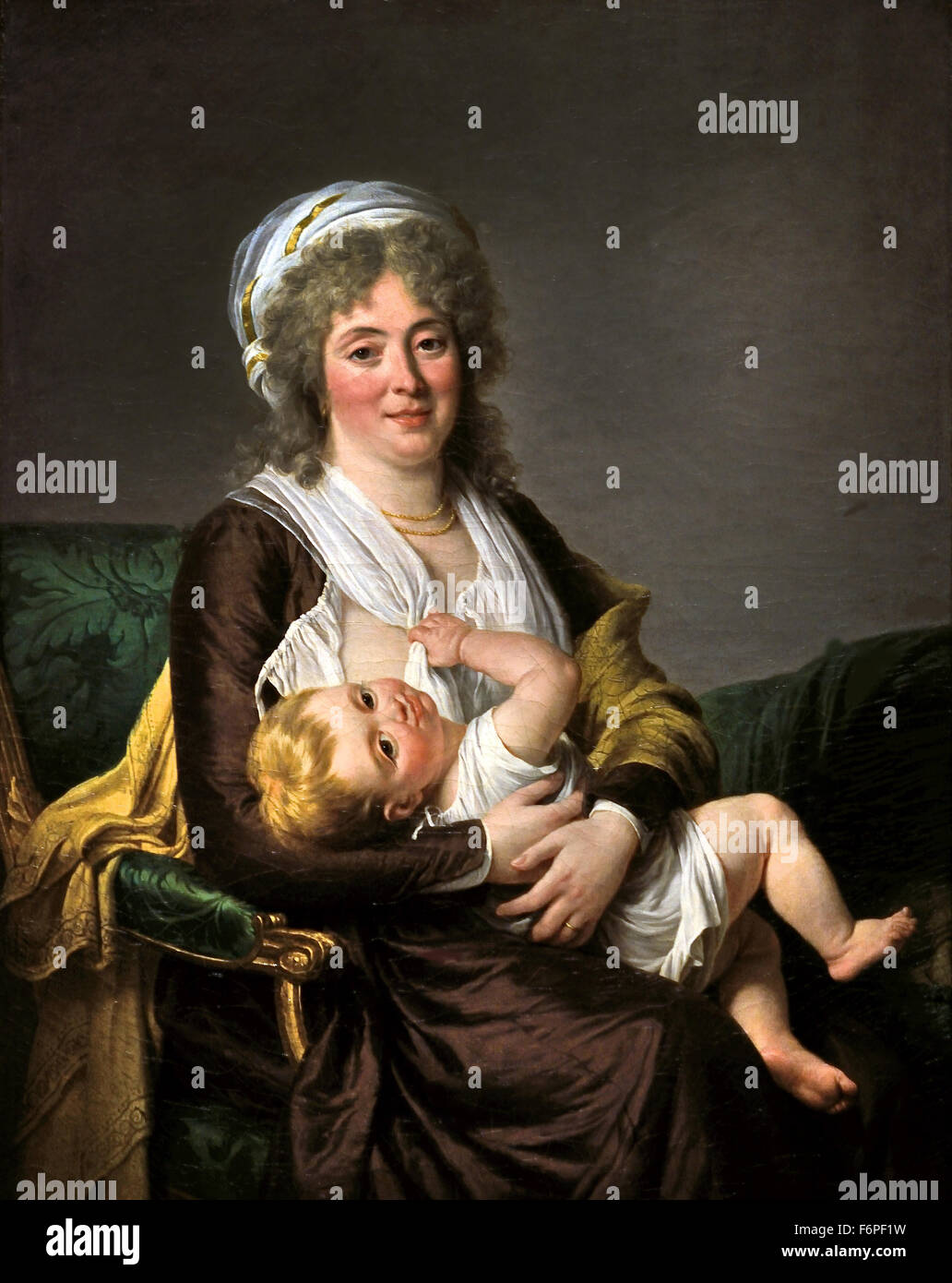 Madame Claude Charlot et Son Fils Ou Madame Nicolas François Charlot et Son Fils Vincent - Madame Claude Charlot und sein Sohn Nicolas Francois Charlot oder Frau und ihr Sohn Vincent 1798-1799 Marie Élisabeth Louise Vigée Le Brun 1755 –1842 Paris Französisch Frankreich (Rokoko klassizistischen Maler) Stockfoto