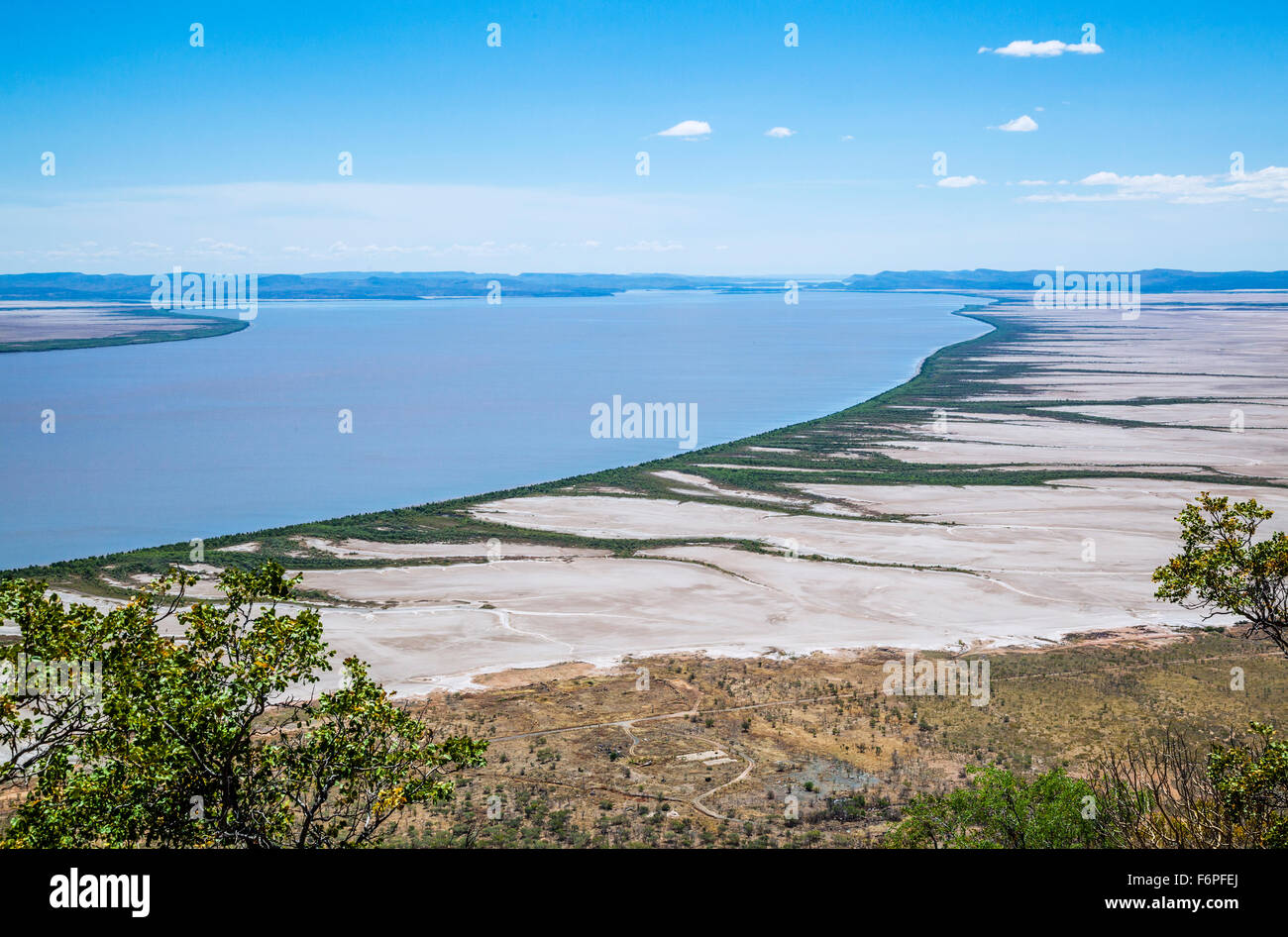 Australien, Western Australia, Kimberley-Region, Wyndham, Blick auf Cambridge Golf am Wyndham Hafen von West Bastion Lookout Stockfoto