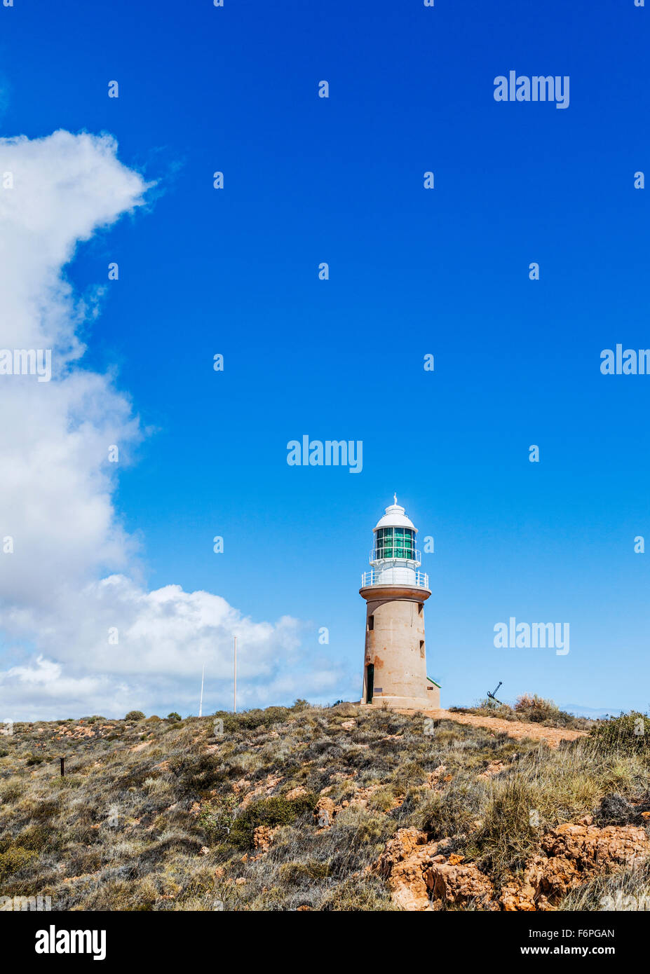Australien, Western Australia, Gascoyne, Exmouth, North West Cape, Anzeigen der Vlamingh Head Lighthouse Stockfoto