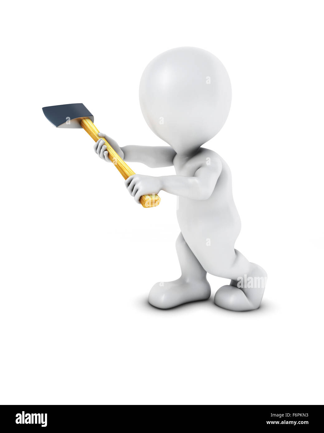 3D Rendern von Morph Mann eine Axt schwingen Stockfoto 3D Rendern von Morph Mann eine Axt schwingen Stockfoto