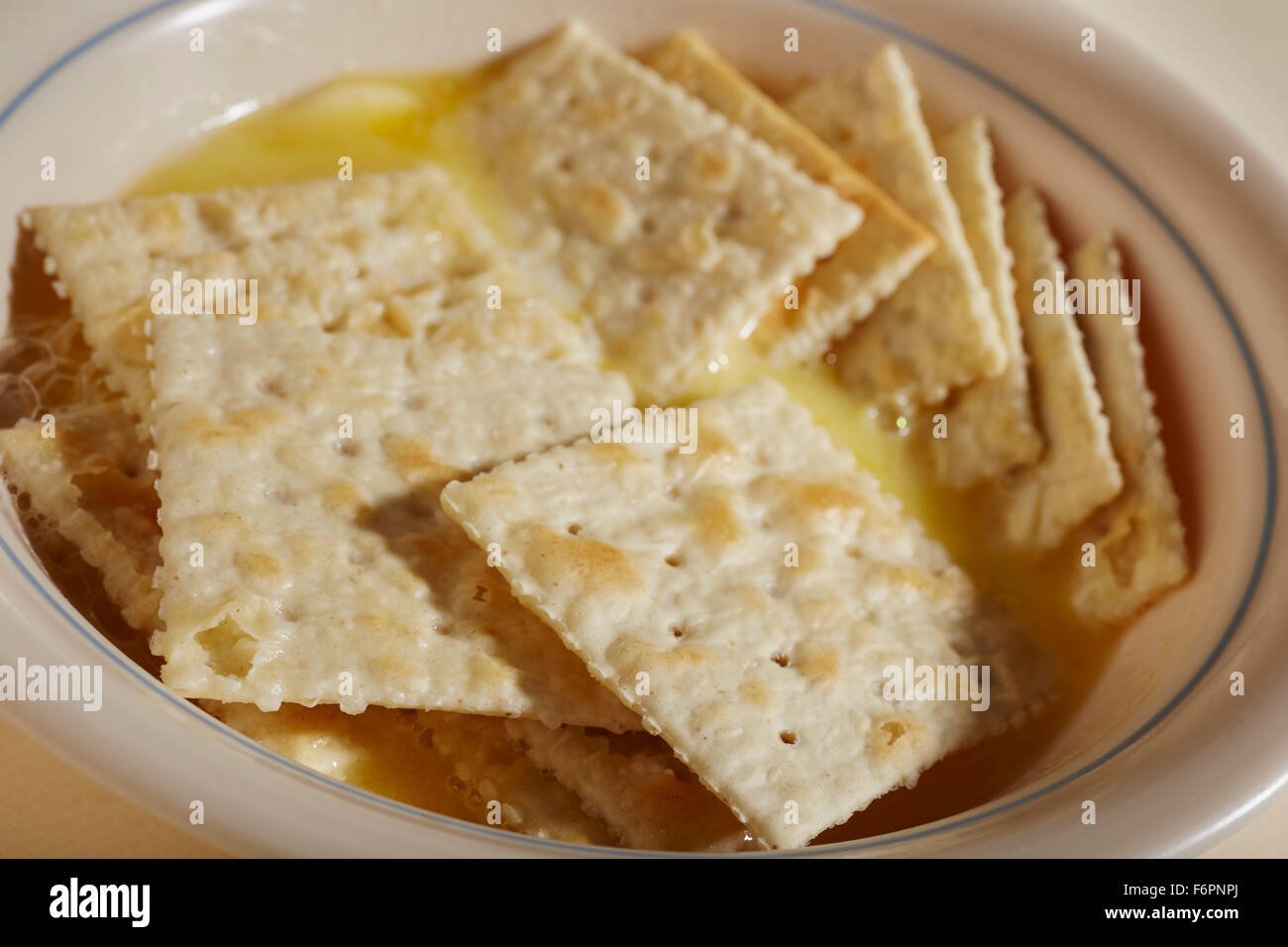 Geschmorte Cracker, ein klassisches Pennsylvania Essen Stockfoto