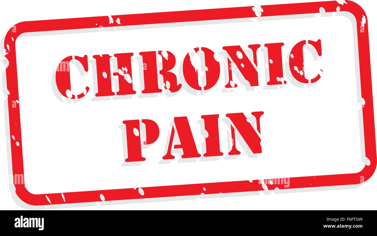 Chronische Schmerzen roten Stempel Vektor für psychische Gesundheit-Konzept Stock Vektor