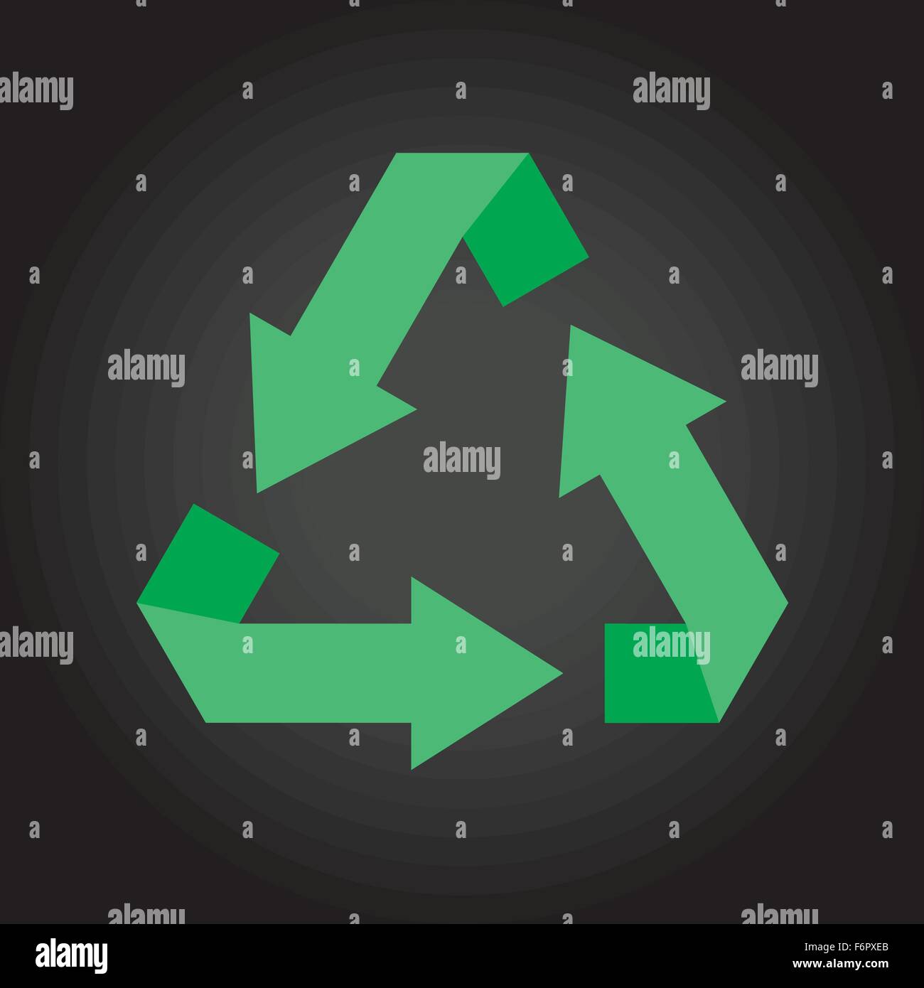 Moderne Wohnung Design Vektor-Recycling-Symbol in verschiedenen Farben Stock Vektor