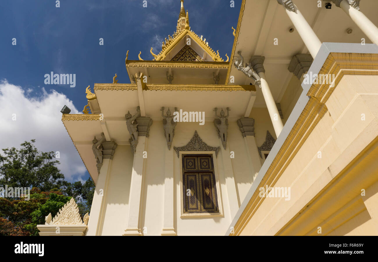 Phnom Penh, Kambodscha: Thronsaal im königlichen Palast-Komplex. Stockfoto