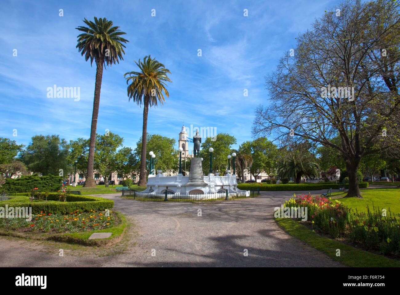 Plaza Luiz de Arellano, San Antonio de Areco. Provinz Buenos Aires, Argentinien. Stockfoto