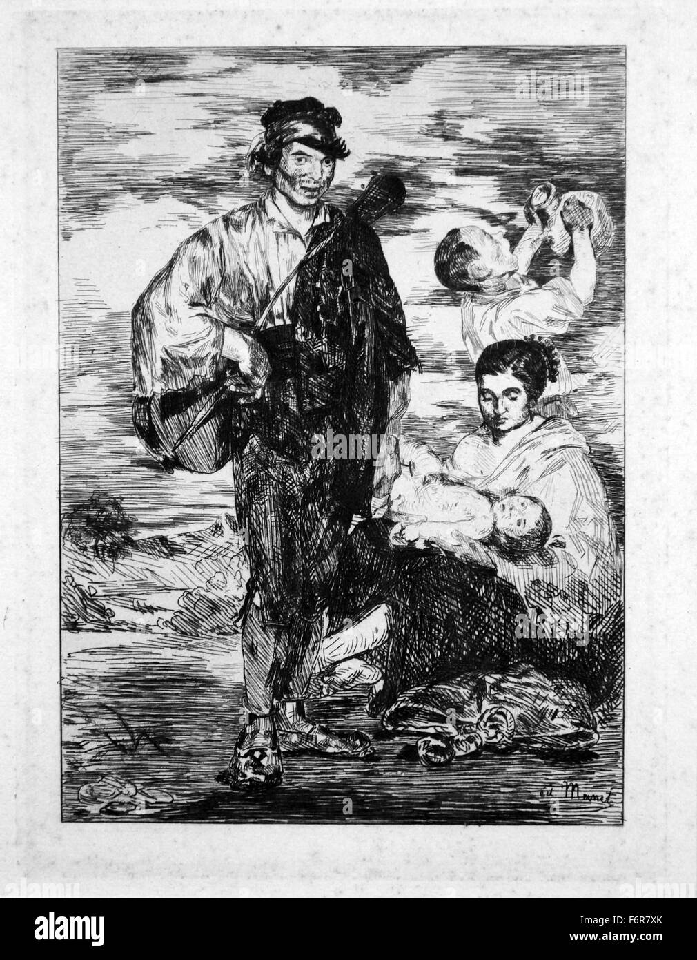 Die Zigeuner 1862 von Edouard Manet Stockfoto