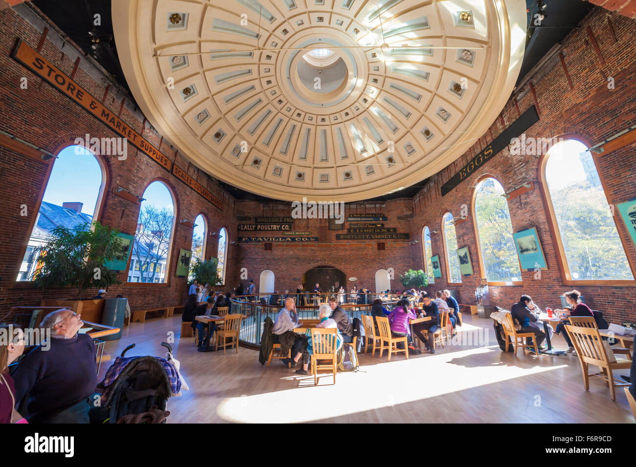 Quincy Market, Boston, Massachusetts, Vereinigte Staaten von Amerika Stockfoto