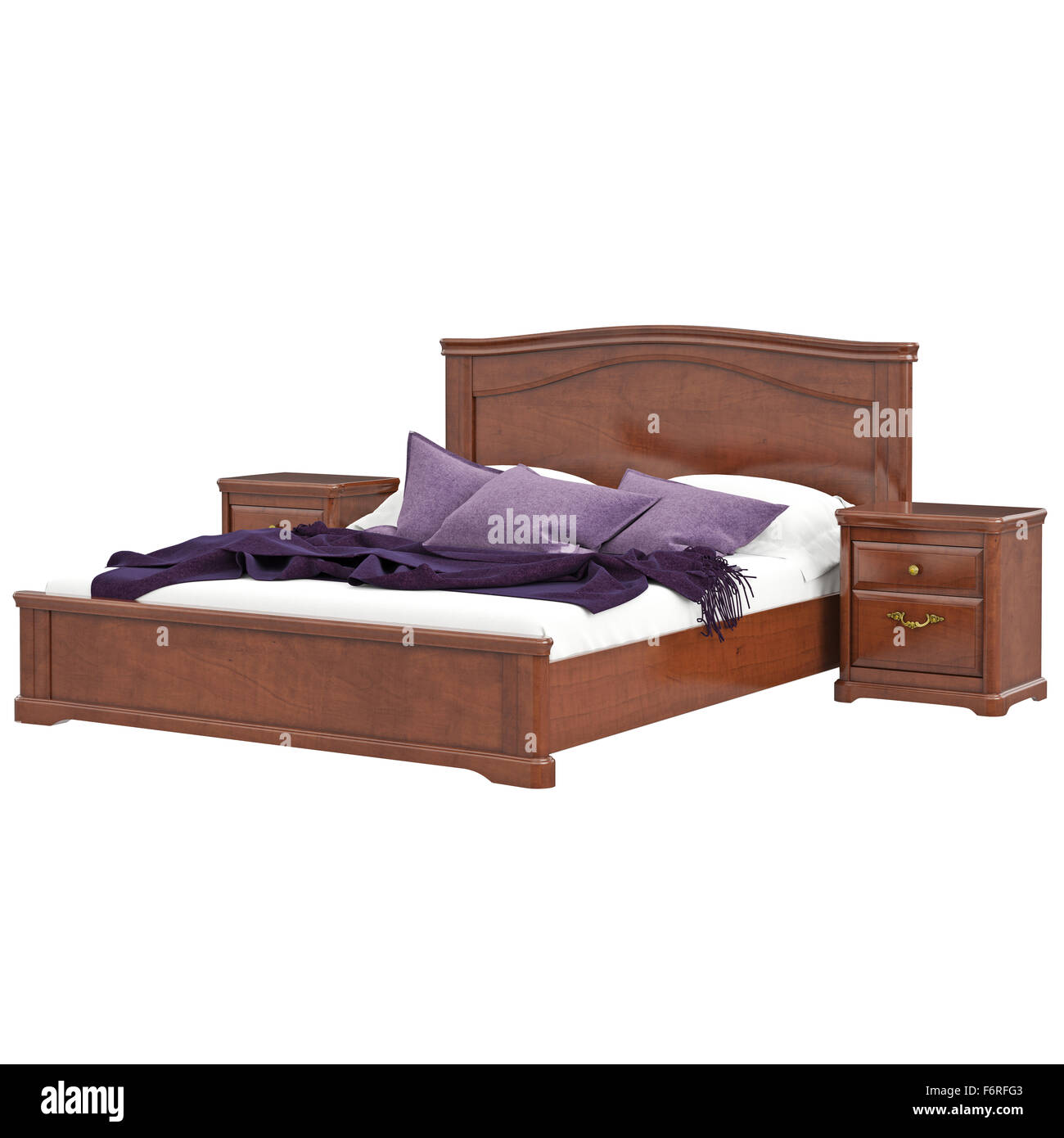 Breites Bett modernen Stil Stockfoto