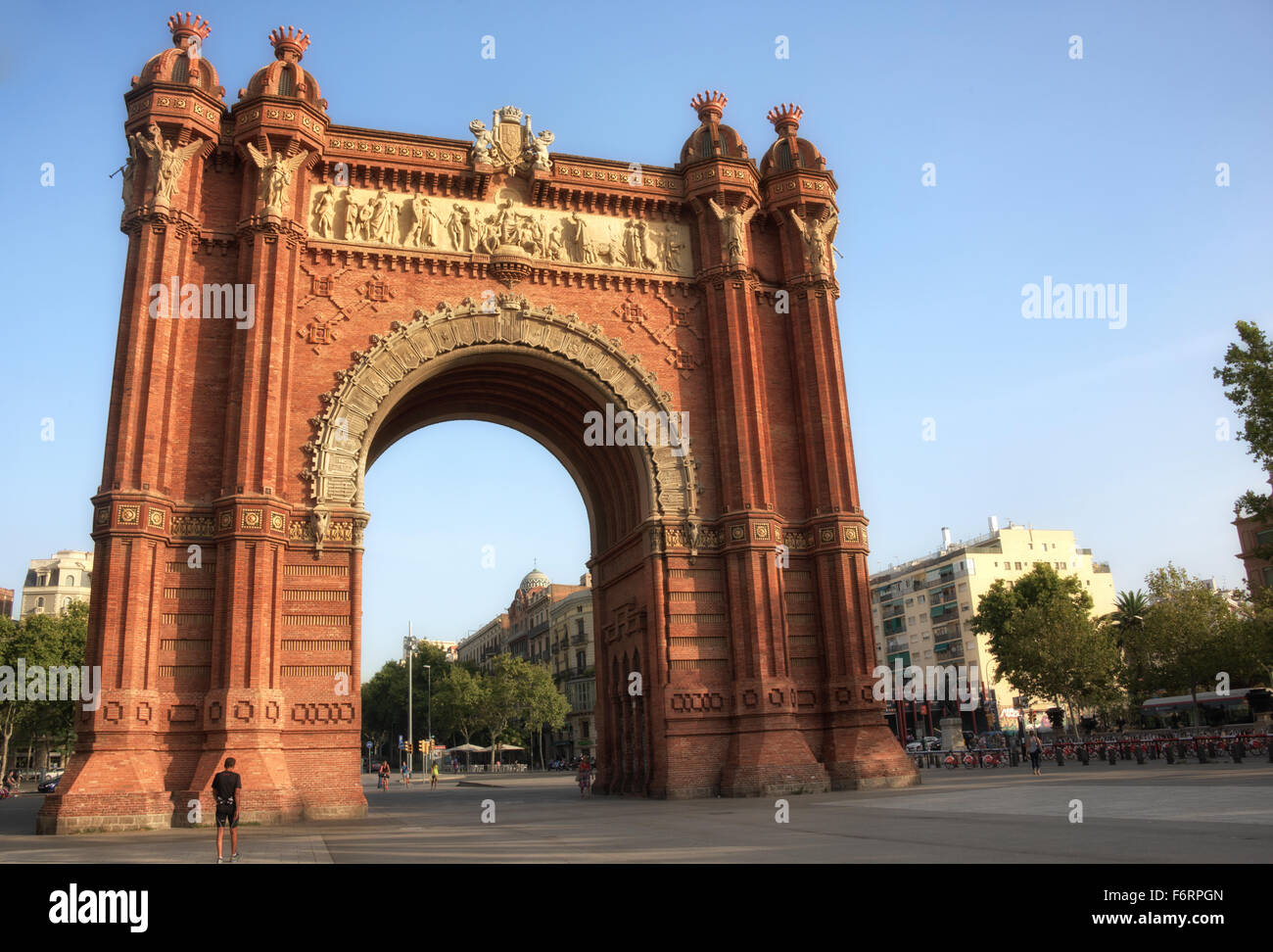 Barcelonas Arc de Triomph Stockfoto