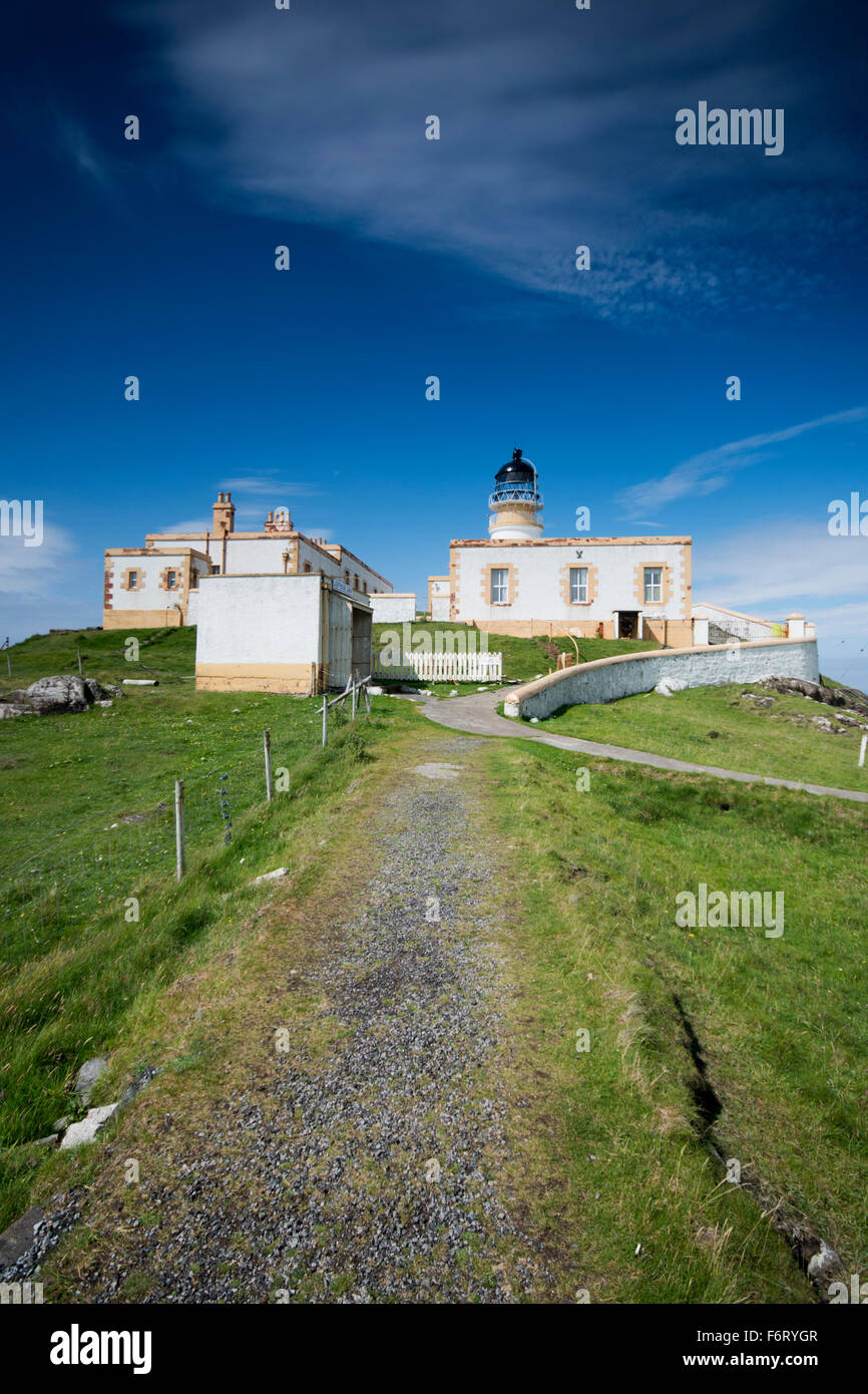 Landschaftlich Point Leuchtturm an der Westspitze der Insel Skye in Schottland, Großbritannien Stockfoto