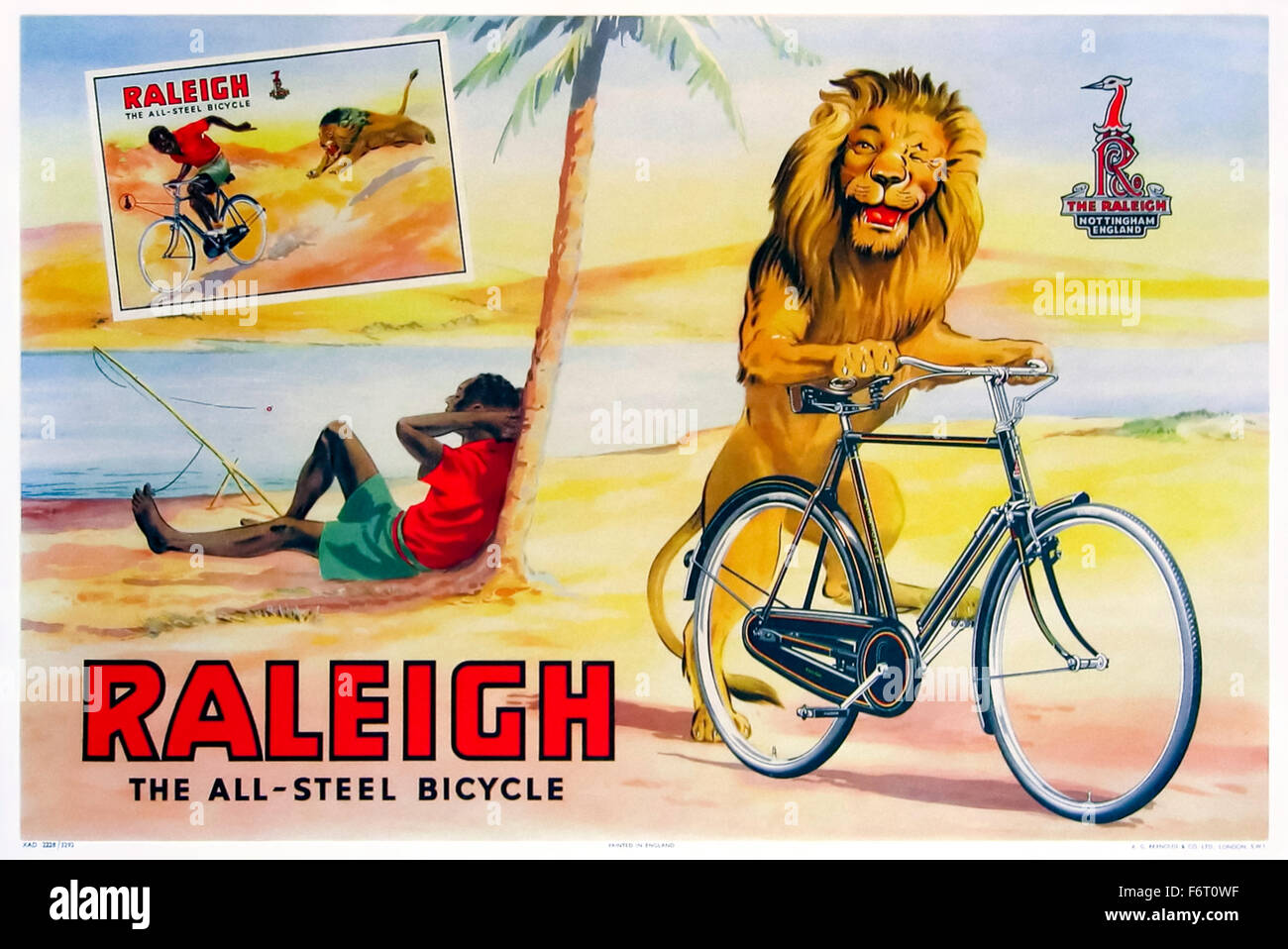 Raleigh Vintage 1950er Jahre poster Stockfoto
