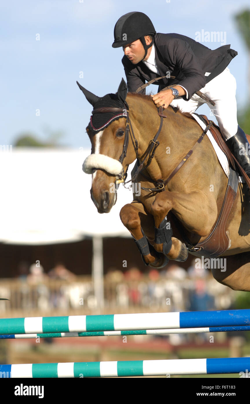 Eric Lamaze (CAN) Warum nicht reiten Winter Equestrian Festival, Wellington Florida, Stockfoto