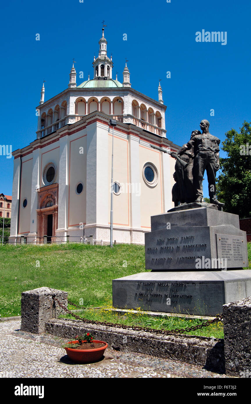 Italien, Lombardei, Crespi d ' Adda, World Heritage Site, Arbeiter Dorf, Kirche Stockfoto