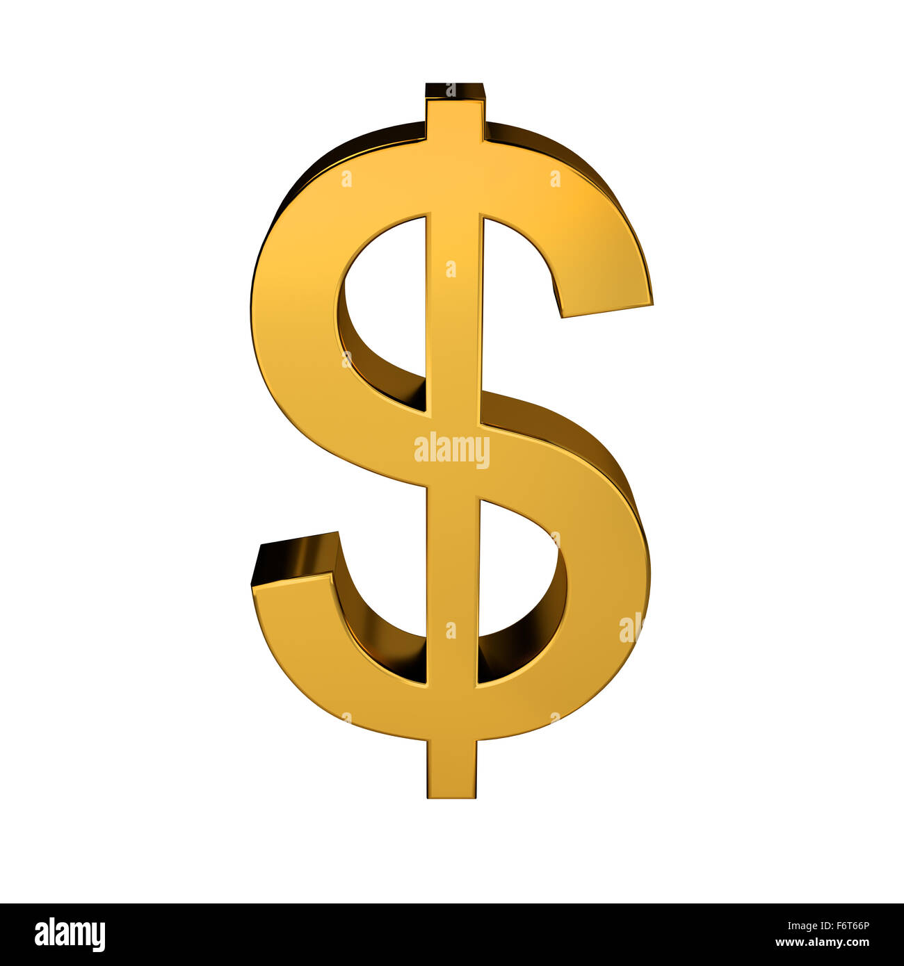 Gold farbigen Dollar-Symbol Stockfoto