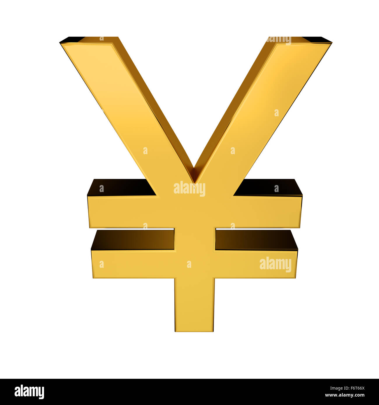 Yen Symbol Gold farbig Stockfotografie Alamy