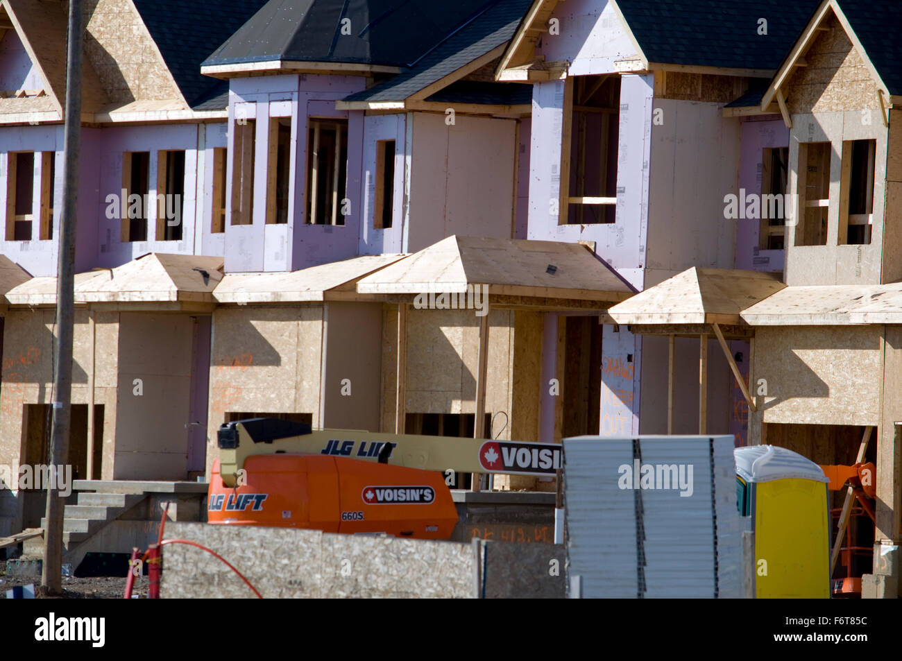 Neue Häuser gebaut im Großraum Toronto. Stockfoto