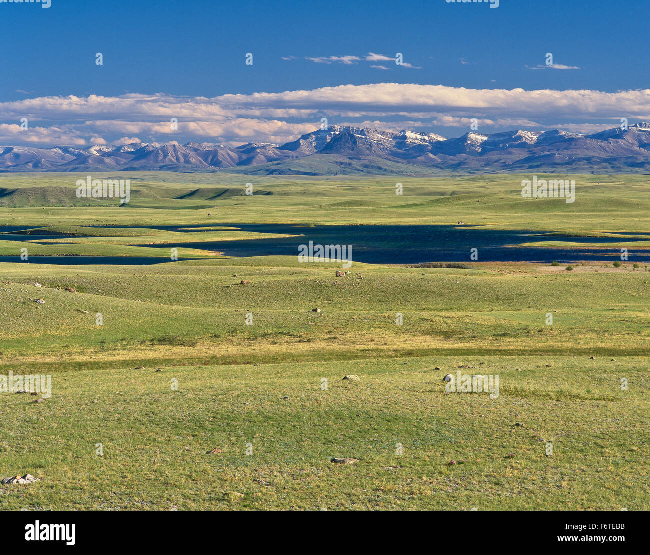 Prairie See und rocky Mountain Front in der Nähe von Augusta, montana Stockfoto