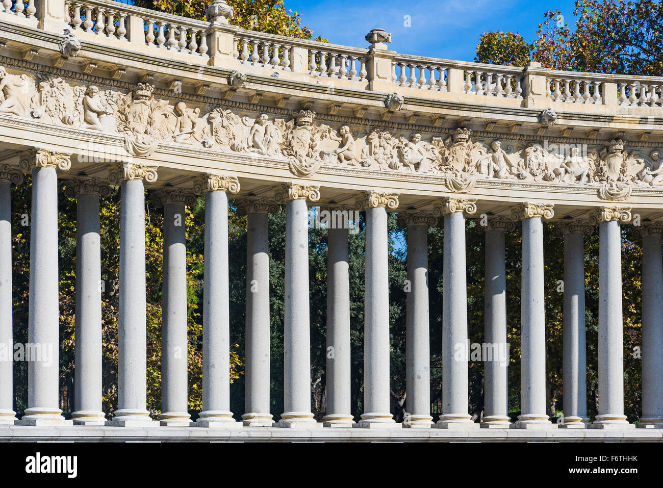 Denkmal für Alfonso XII, Buen Retiro Park in Madrid. Spanien. Europa Stockfoto