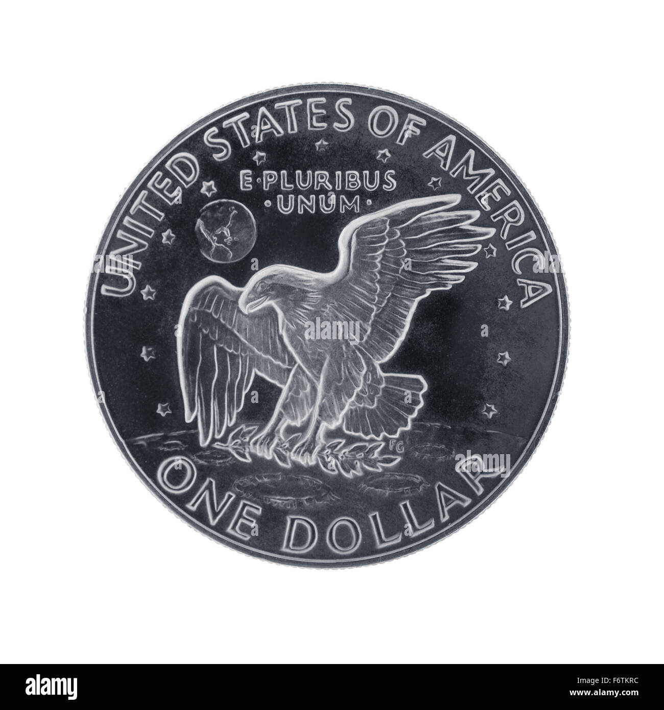 USA Silber-Dollar-Münze Stockfoto