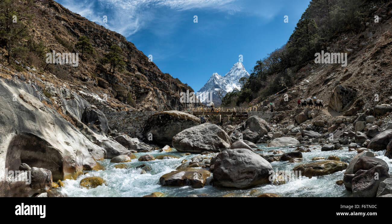 Khumbu, Nepal-Everest-Region, Ama Dablam Stockfoto