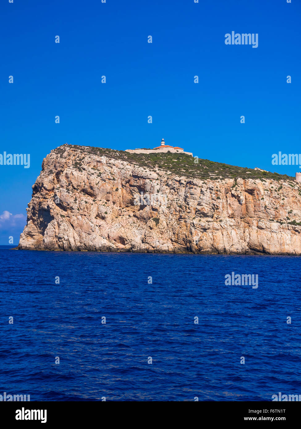 Spanien, Mallorca, Klippe Küste von Sant Elm Stockfoto