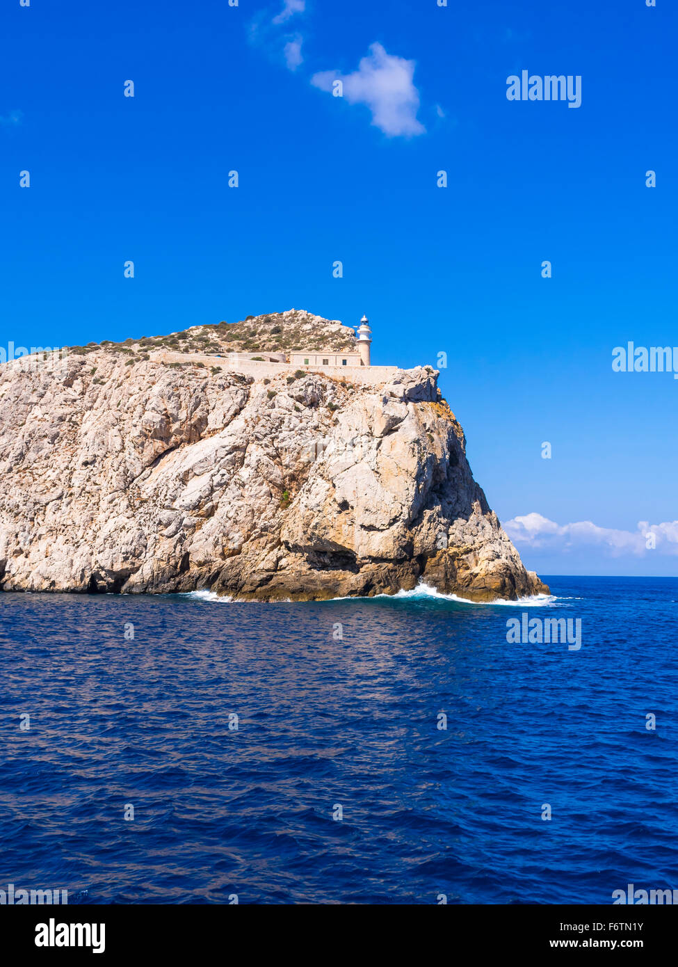 Spanien, Mallorca, Klippe Küste von Sant Elm Stockfoto