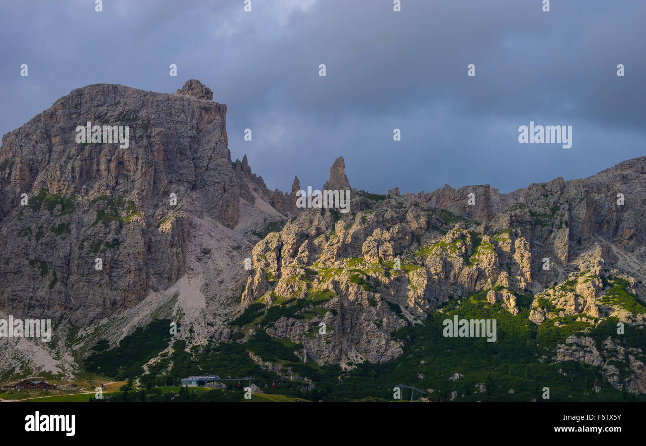 Italien, Dolomiten, Puez-Geisler, Bergkette Cir, Puez de Cir Stockfoto
