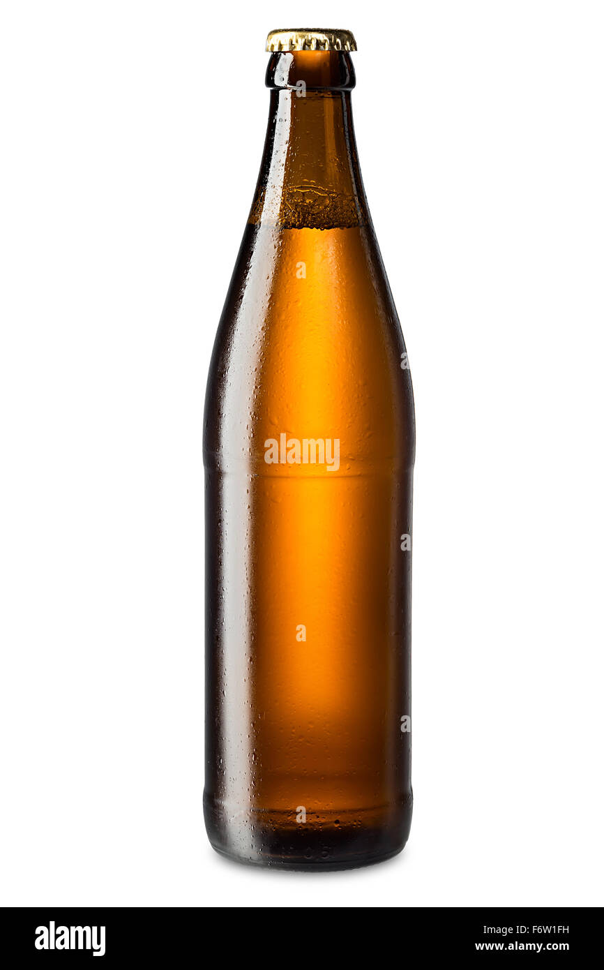 Eis kalt braune Bierflasche Stockfoto