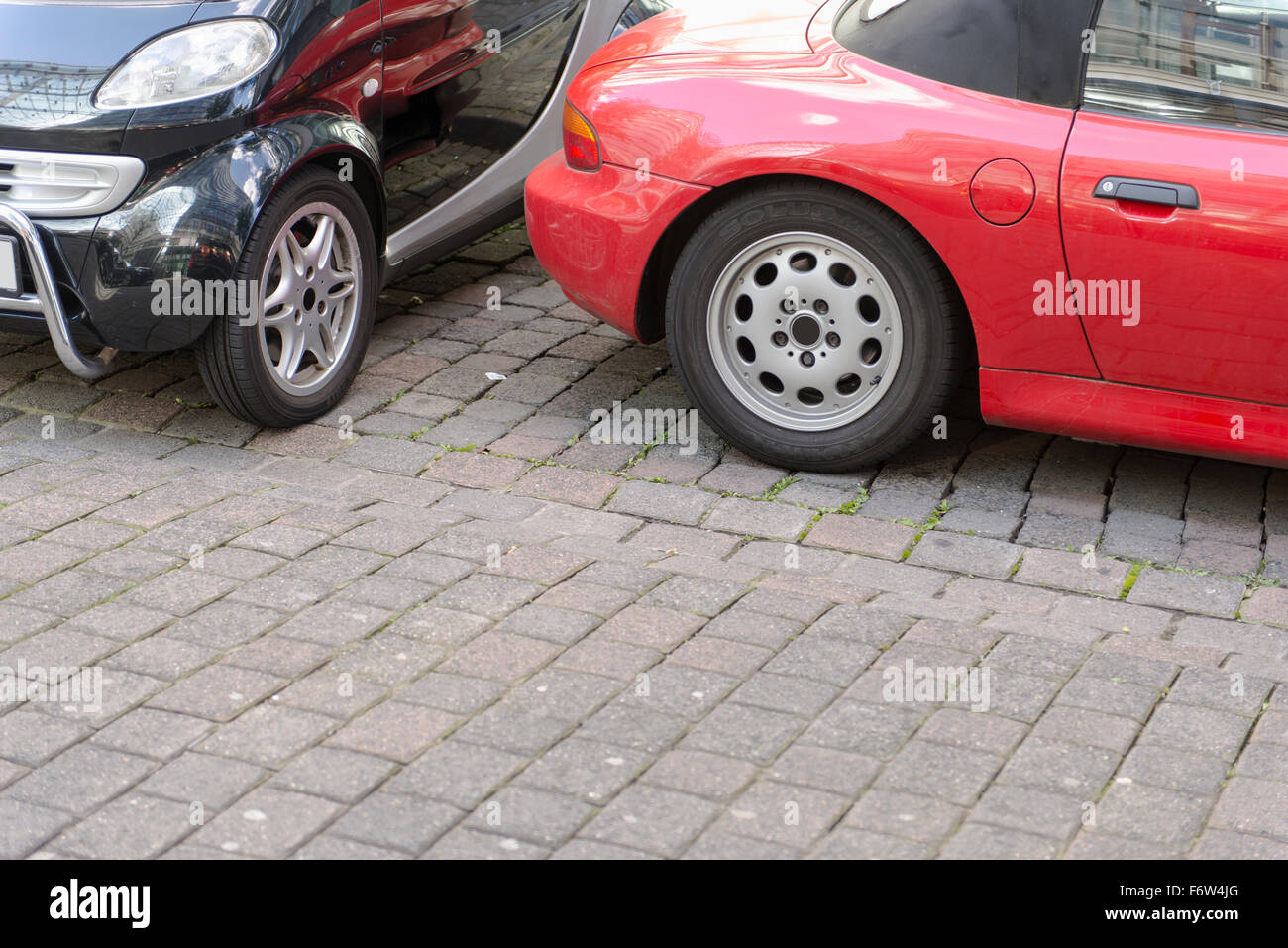 Parkende Autos Stockfoto